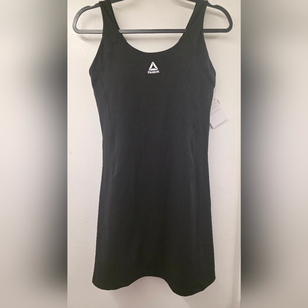 Reebok Black Athletic Dress Small NWT Built In Shorts Tennis Activewear Pockets